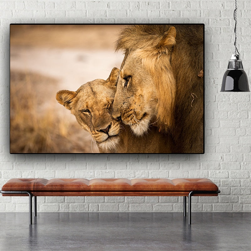 Wild Africa Lion Cub Canvas Art