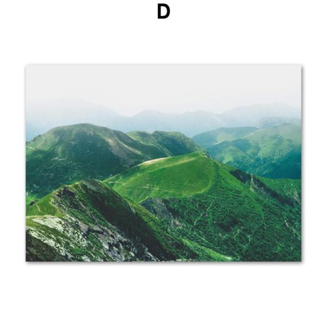 Mountain And Road Travel Canvas Art For Living Room Decor