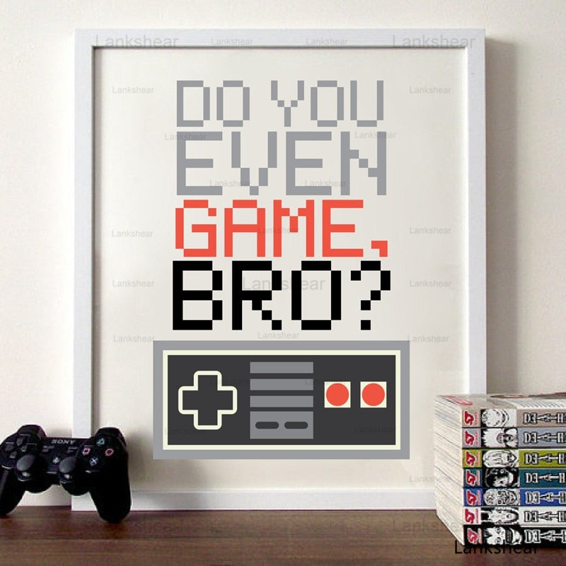 Do You Even Game Bro Games Controller Canvas Wall Art