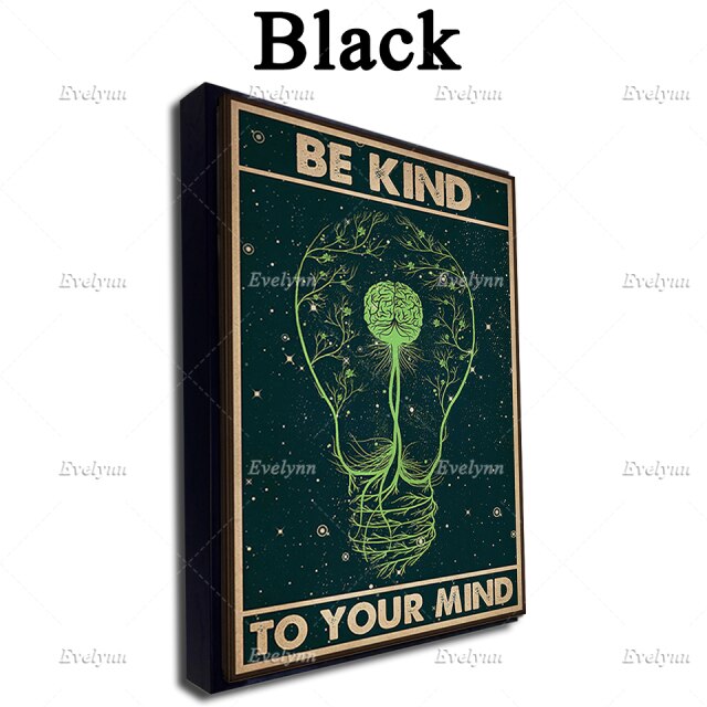 Be Kind To Your Mind Poster Canvas Floating Frame