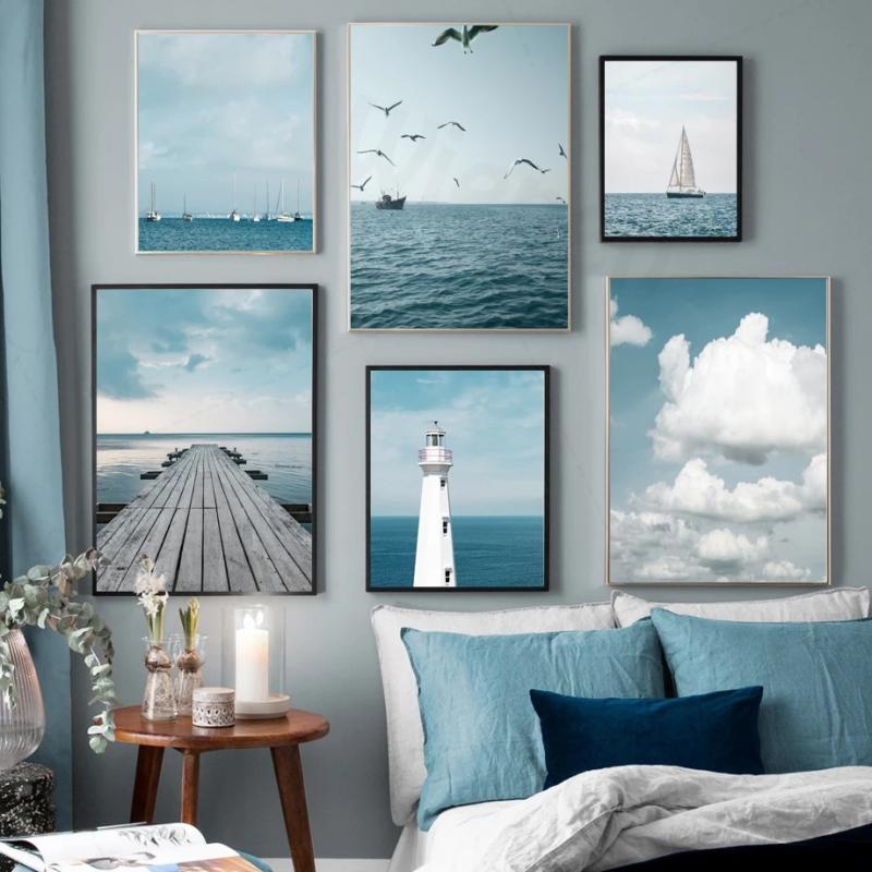Ocean Boatsailing Canvas Art