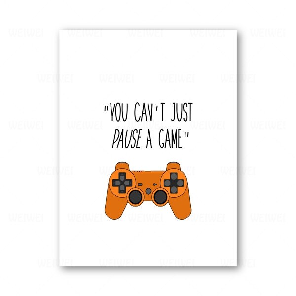 Video Games Quote Posters Gamer Boy And Girl Gift