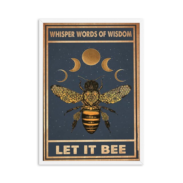 Bee Lose Your Mind Find Your Soul Canvas Paintings Nordic Animals Posters Prints Wall Picture for Living Room Wall Decor Cuadros