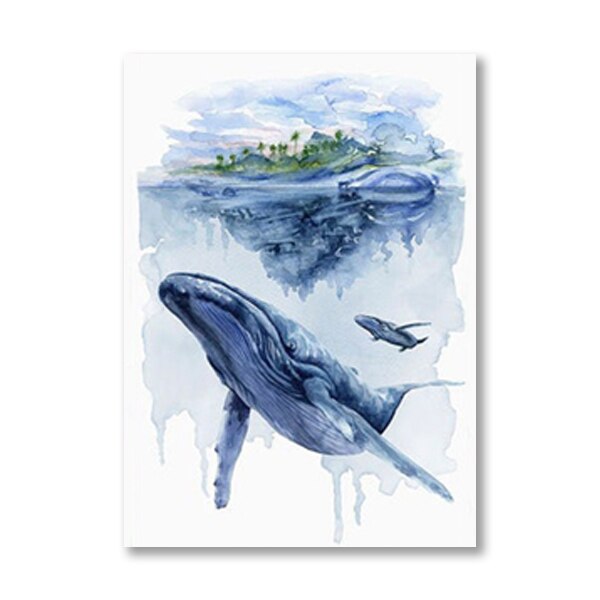 Blue Whale Painting Art Prints